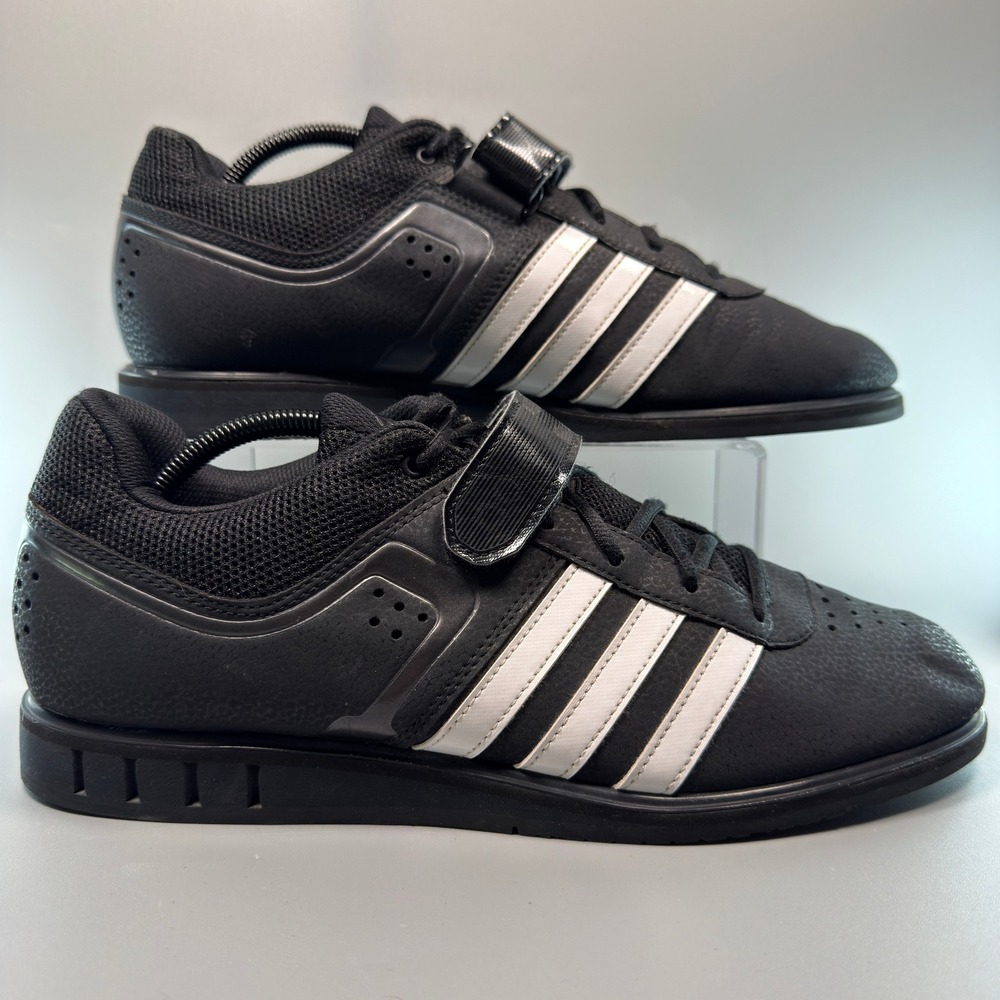 Adidas Powerlift 2.0 Mens 11.5 11 1/2 Weightlifting Shoe Lace Strap Black Stripe